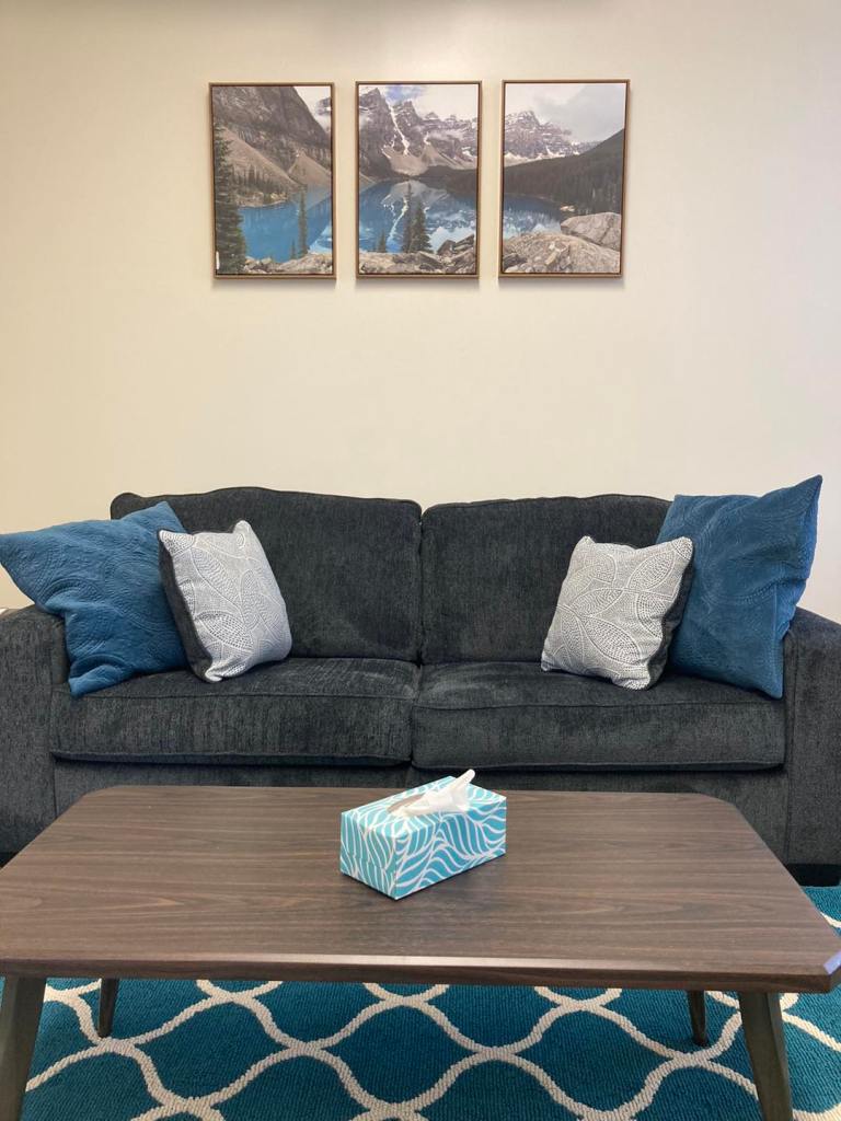 Office space at Snyder Counseling Services. A comfortable and safe space.